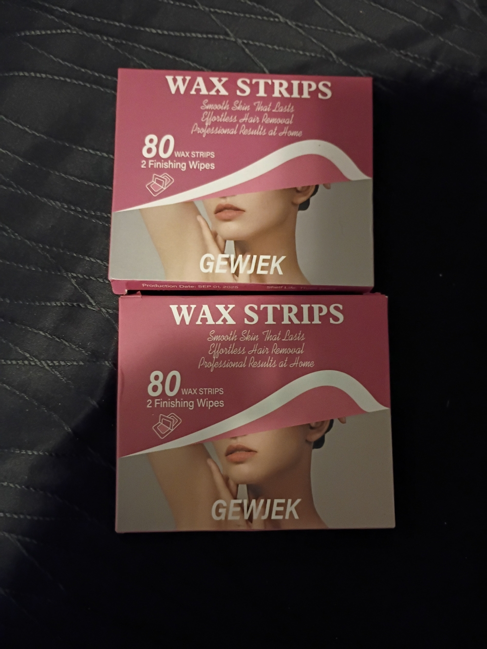 Amazon GEWJEK Pink and White Wax Strips - 80 Count